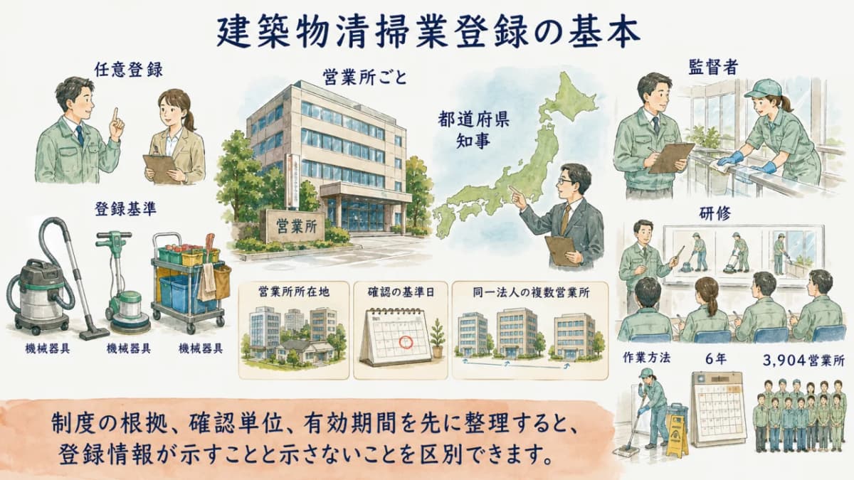建築物清掃業登録の基本