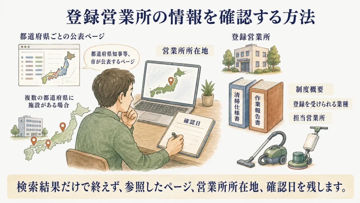 登録営業所の情報を確認する方法