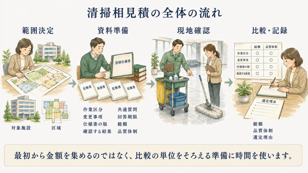 清掃相見積の全体の流れ