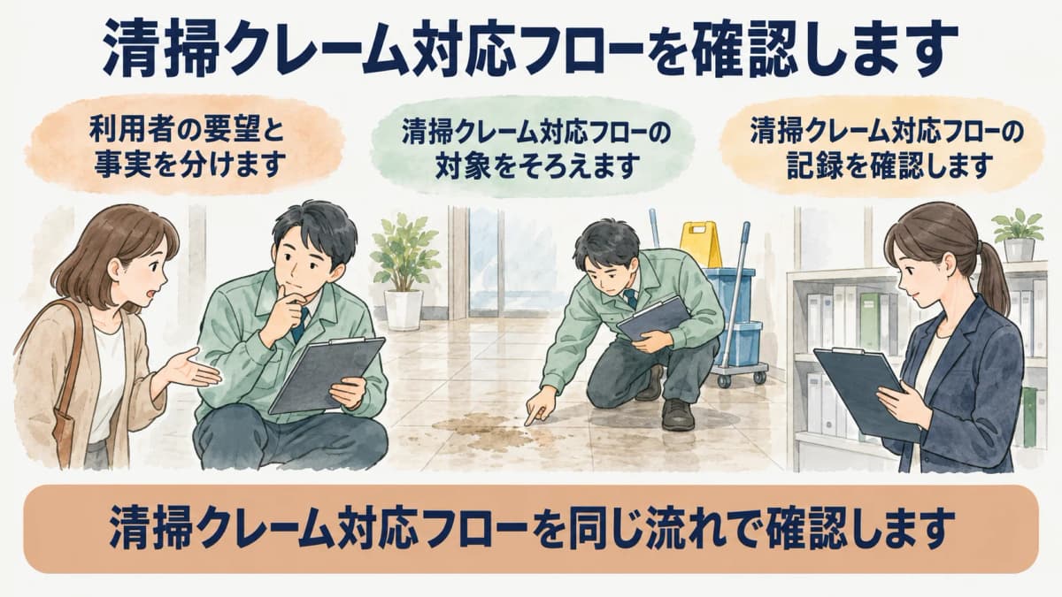 苦情の要望と確認済み事実を分ける記録