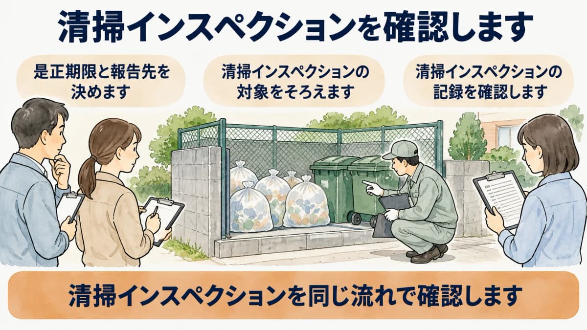 是正期限と報告先を決めるポイントを示す図