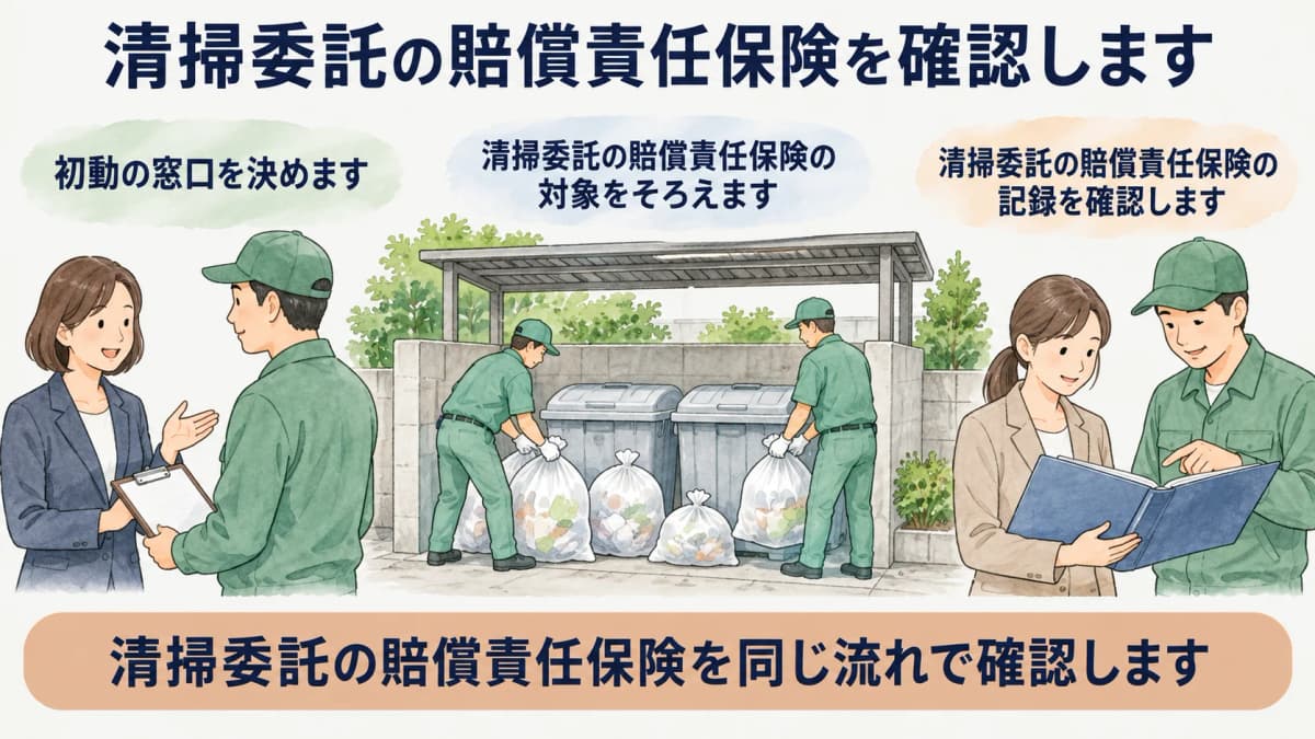 清掃事故の初動窓口を決める図