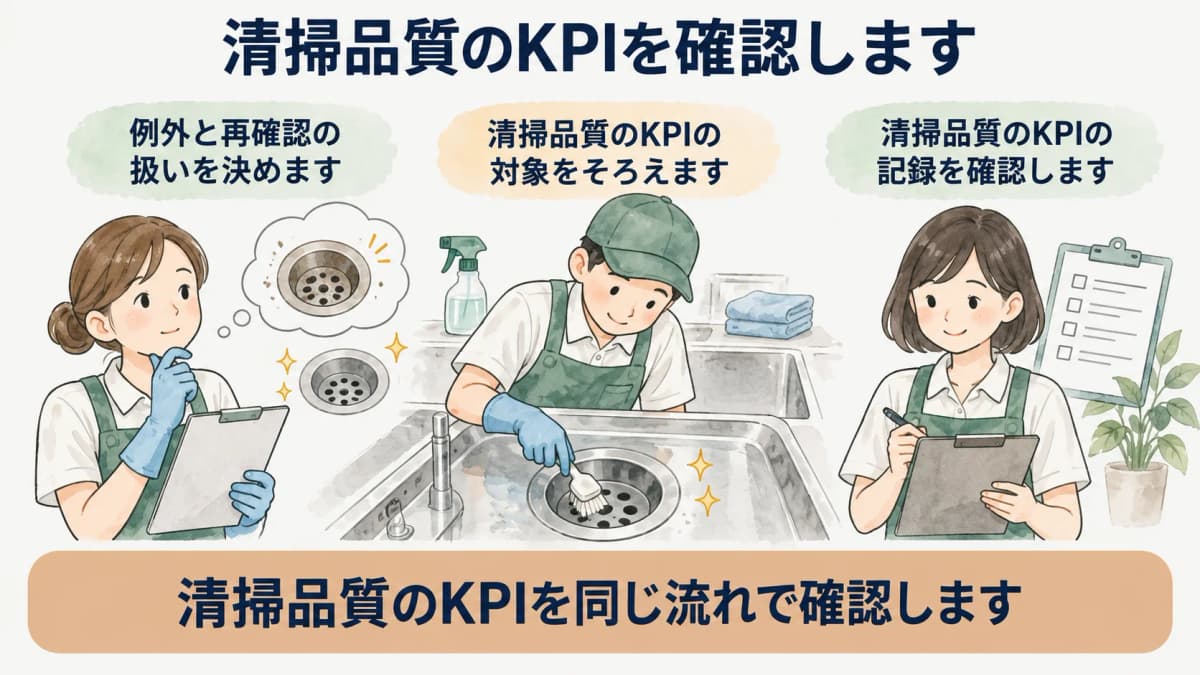 例外と再確認の扱いを決める手順を整理する図