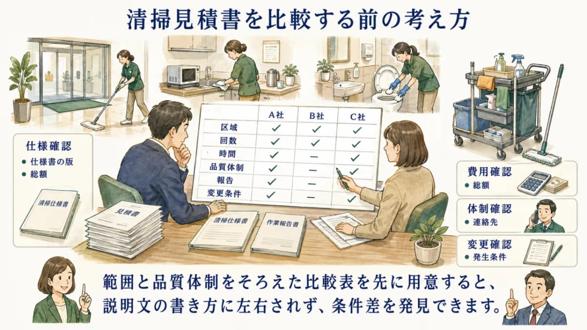 清掃見積書を比較する前の考え方