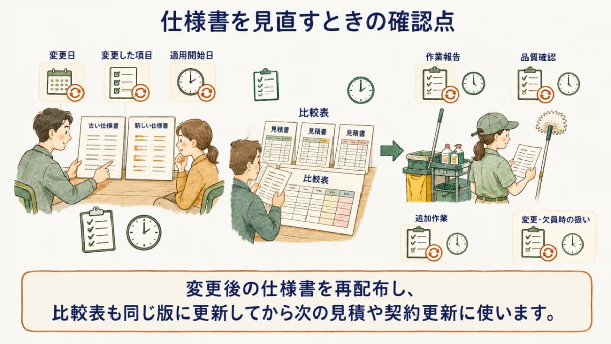 仕様書を見直すときの確認点