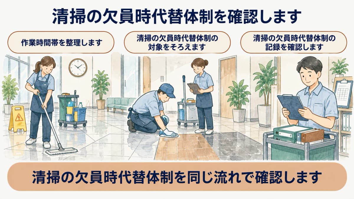 作業時間帯を整理するポイントを示す図