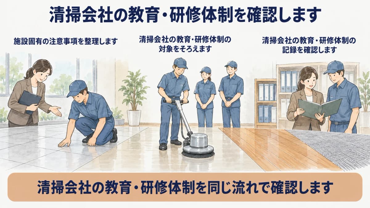 施設固有の注意事項を研修へ反映する図