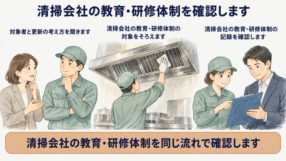 研修対象者と更新方法を確認する図