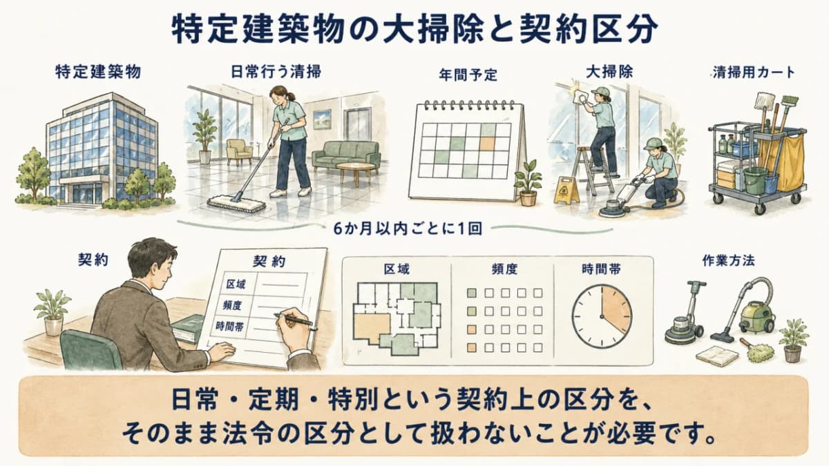特定建築物の大掃除と契約区分